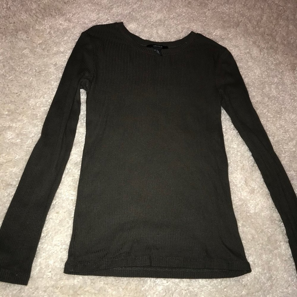 Fitted Green Long Sleeve
